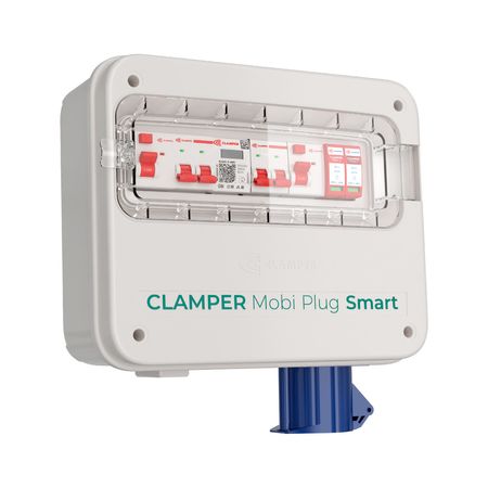 028720 - CLAMPER Mobi Plug Smart 220V 8+5kW C IR M - Tomada Residencial 20A + Industrial 32A - 01